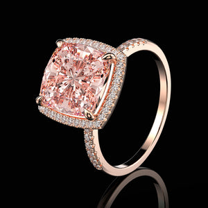 High carbon diamond square ring jewelry