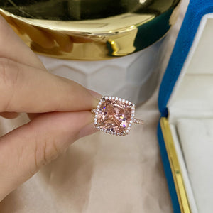 High carbon diamond square ring jewelry