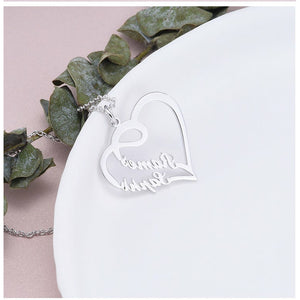 Custom Heart-shaped Letter Necklace