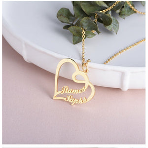 Custom Heart-shaped Letter Necklace