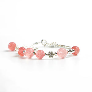 Natural Crystal Strawberry Crystal Bracelet