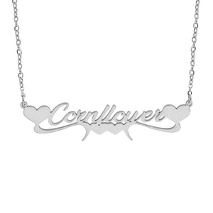 Custom name stainless steel cut necklace