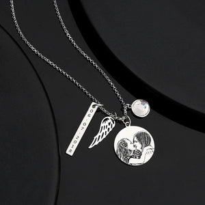 Photo Engraved Tag Necklace With Engraving