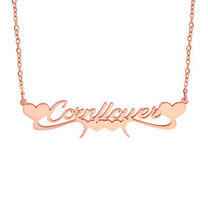Custom name stainless steel cut necklace