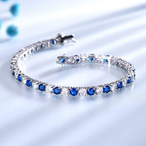 Sapphire And Diamond Zircon Bracelet