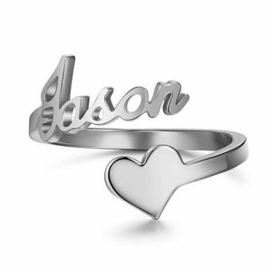 DIY Creative English Letter Couple Ring