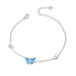 Butterfly Bracelet Created Opal for Women Girl