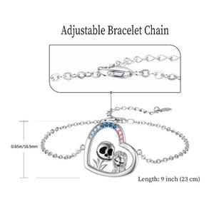 Jack Skellington and Sally Adjustable Chain Bracelet Jewelry