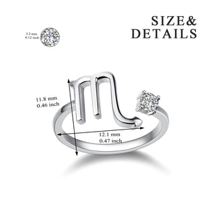 Constellation Astrology Adjustable Cute Ring