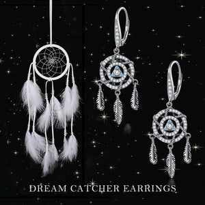 Dreamcatcher Pendant Zircon Earrings