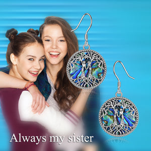 Always My Sister Forever My Friend Sister Earrings