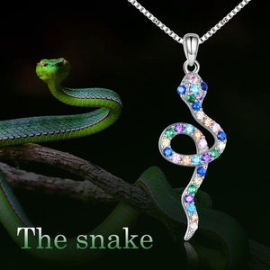 Snake Pendant with Colour zircon