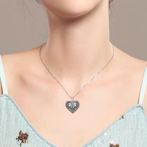 Jack Skellington and Sally Pendant Love Heart Romantic Jewellery
