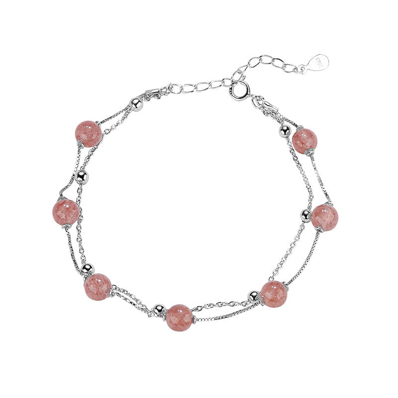 Strawberry Crystal Bracelet Women