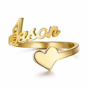 DIY Creative English Letter Couple Ring
